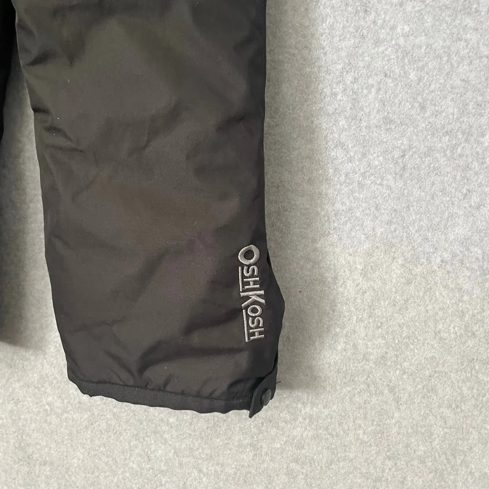 OshKosh B'gosh Black Snow Bibs Size 7 Ski Pants